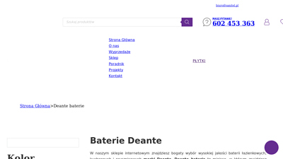 Baterie Deante - Sklep Sanitel